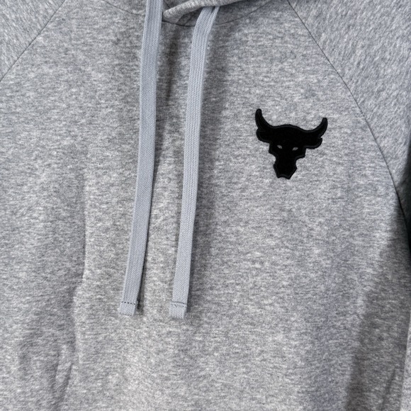 Under Armour Project Rock Hoodie Sweatshirt Men's Size M, Veterans Day Grey - Picture 3 of 8